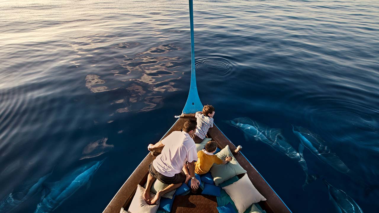 Traditional dhoni, Four Seasons Resort Maldives