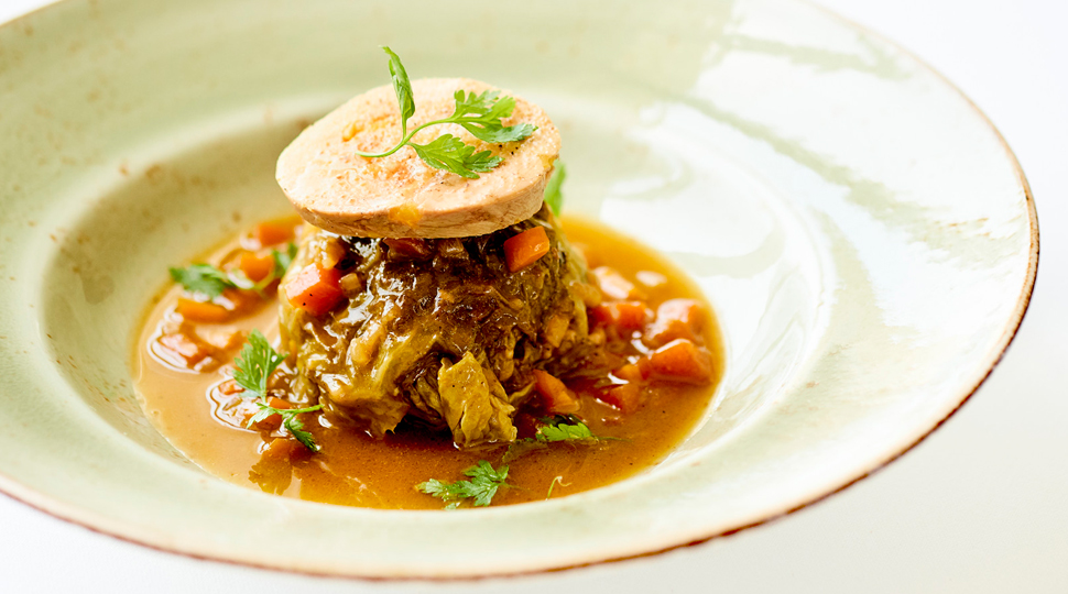 Close up of a dish at Le Cap