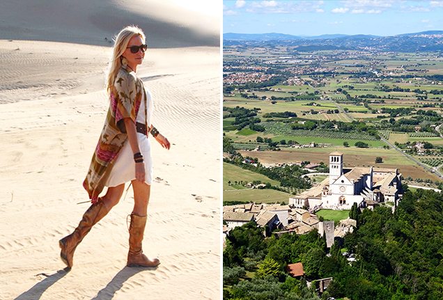 Kim Hopkins - Liwa Desert, Abu Dhabi (L); Assisi, Italy (R)