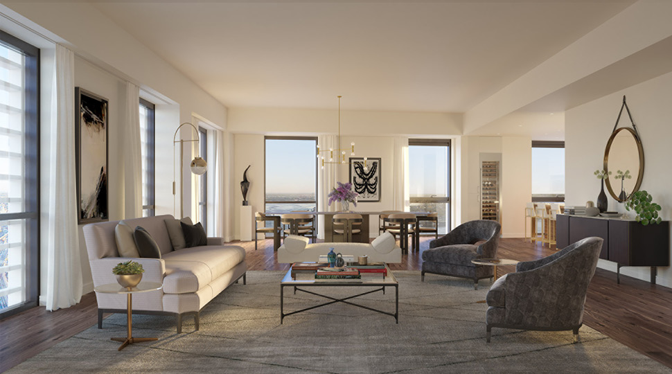 Living room of a private residence in New Orleans