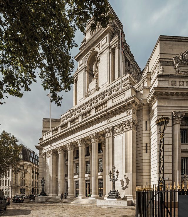 Exterior of Four Seasons Hotel London at Ten Trinity Square