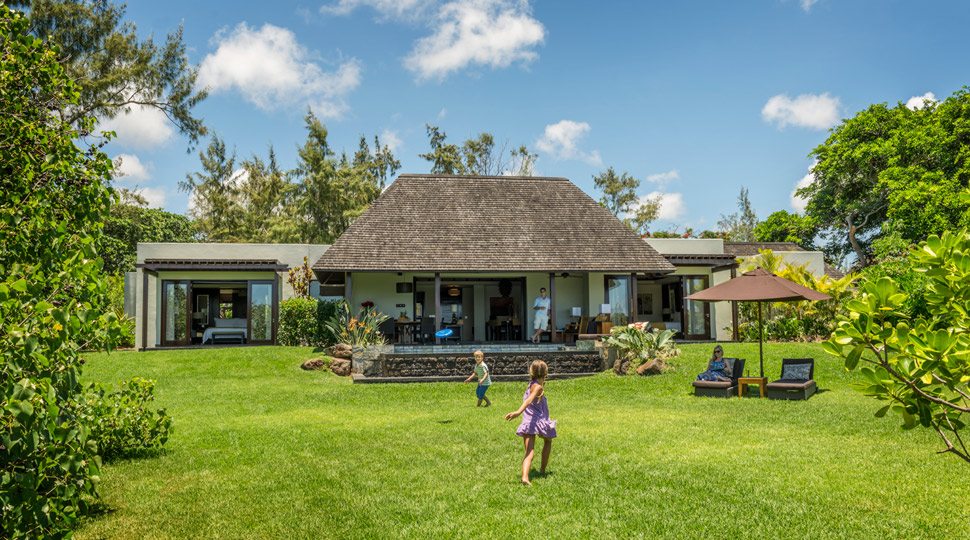 Playing outside at Four Seasons Mauritius