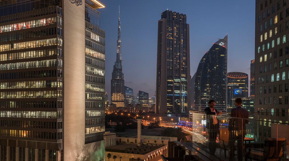View from Luna Sky Bar in Dubai
