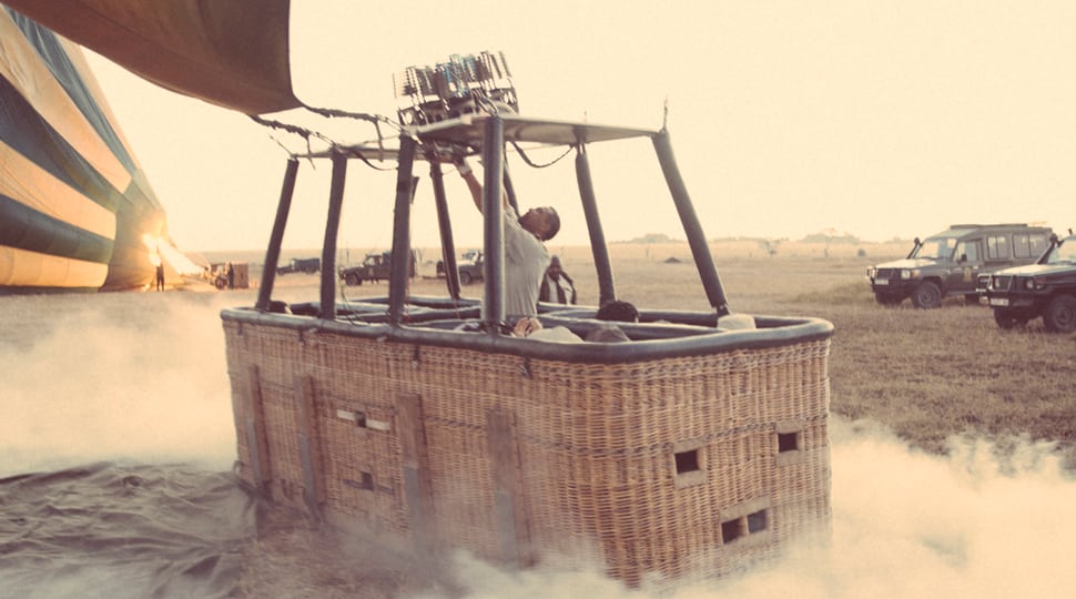 Hot-air balloon in Serengeti