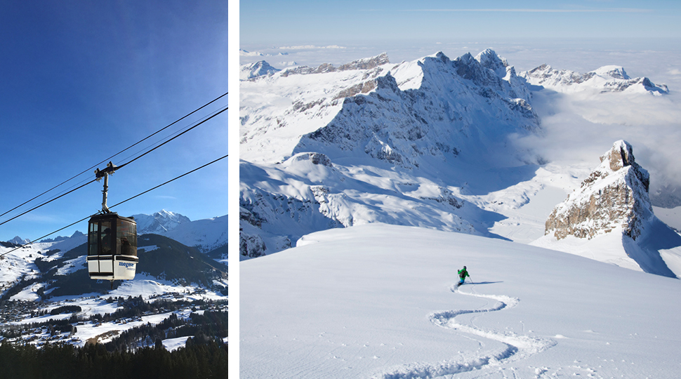 Megeve Chair Lift And Ski Down