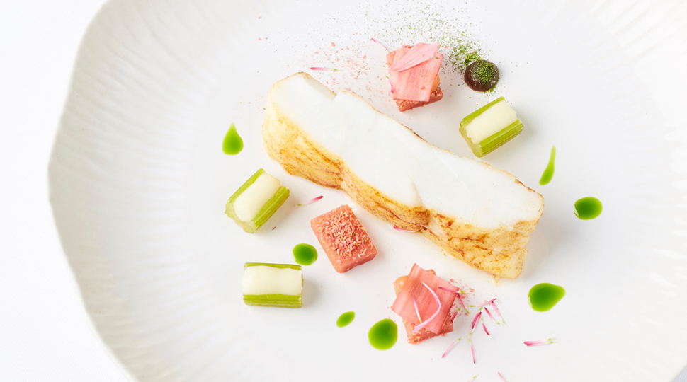 Anne-Sophie Pic's Le Turbot Sauvage dish at La Dame de Pic – Le 1920 in Megève