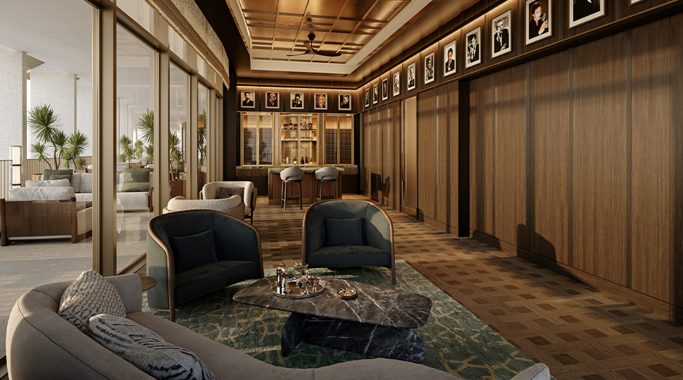 Lounge area with a terrace